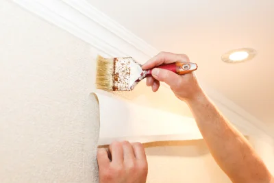 Pose de papier peint à Bollezeele — revêtements muraux et toiles de verre
